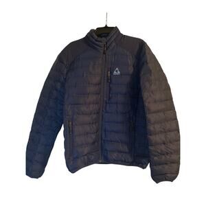GUC Gerry Men's Black Puffy Jacket Front Zipper Pockets Nylon Size Medium